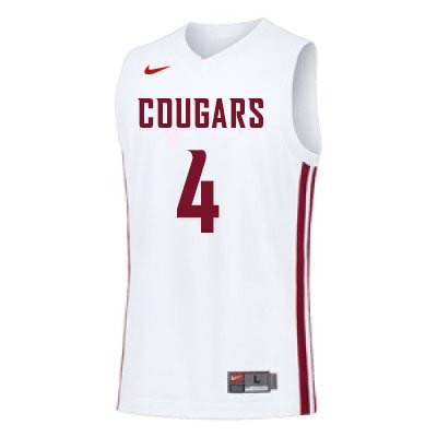 Washington State Cougars #4 Viont'e Daniels College Basketball Jerseys Sale-White